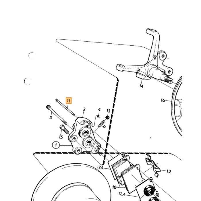 Volvo Bremsekaliber reparationssæt for Amazon B20 P1800 +140+164+240+260 Girling (alle gummi) 36mm 164 140 Volvo varenummer 273071