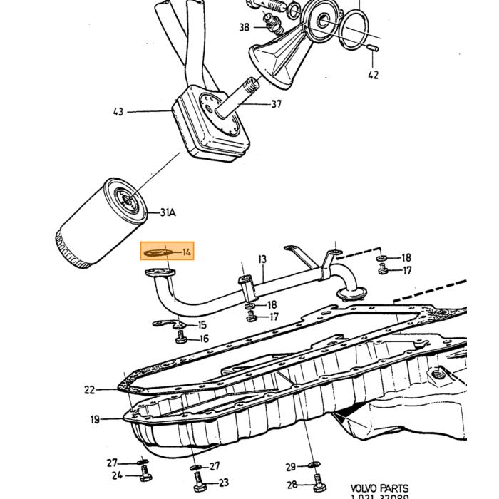Volvo Oliepumpe B27+B28 260 760 Volvo varenummer 275585