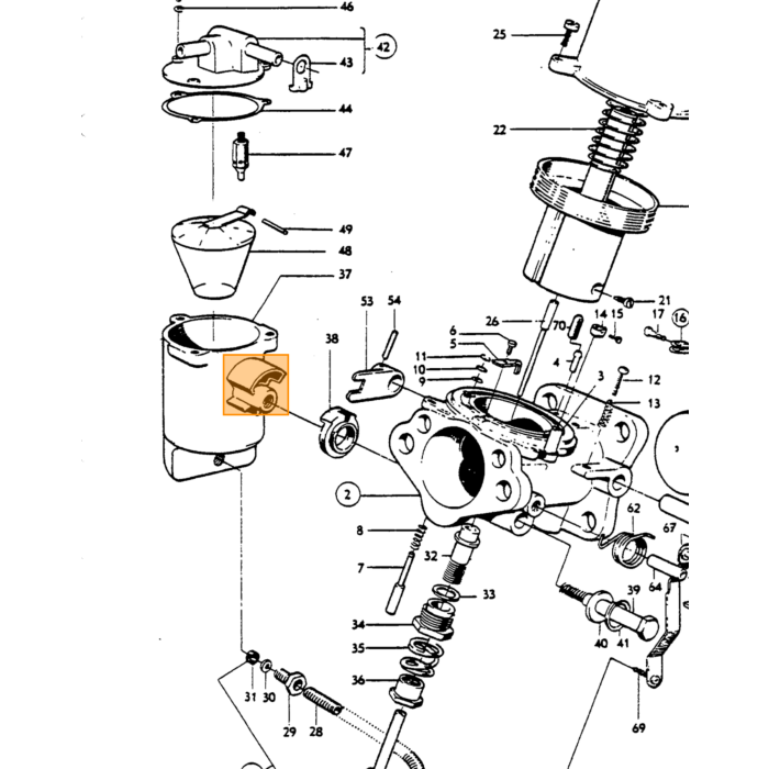 Volvo Carburateur reparatie revisieset SU HS6 (set voor 2 carburateurs) incl sproeierbuizen met gasklep Volvo onderdeel nr 276278C