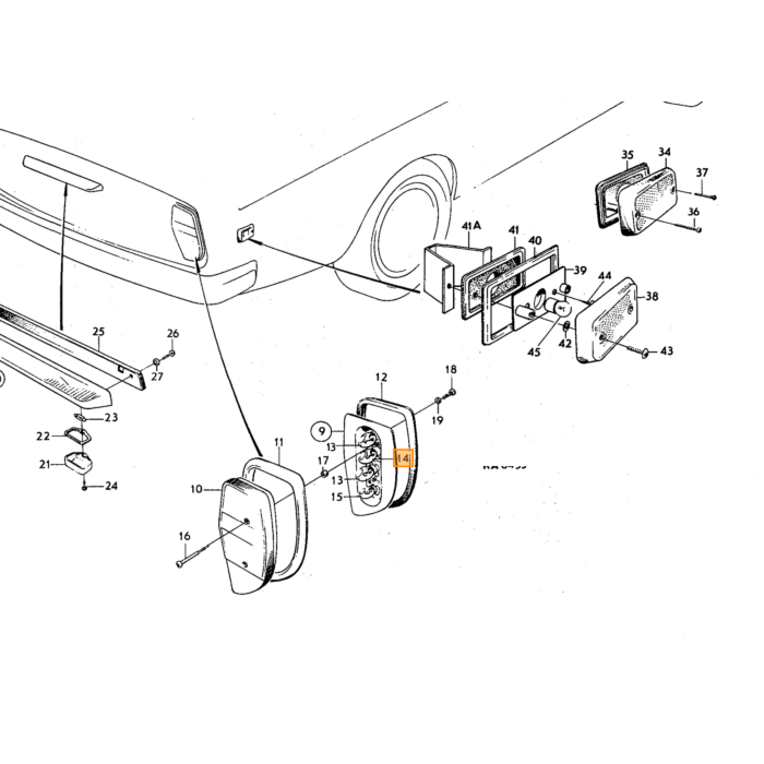 Volvo Lampe 12 volt 15 watt pære BA15s Volvo varenr. 277722