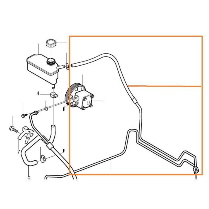 Volvo Returledning servostyring volvo S60 (-2009) V70 P26 (2001-2007) V70 P26 XC70 (2001-2007) XC70 (2001-2007) se 31340942 Volvo varenummer 30636302