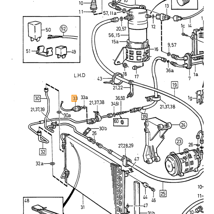 Volvo Ledningsnet P1800/S komplet stelnummer -9999 Højrestyret Volvo varenummer 3108