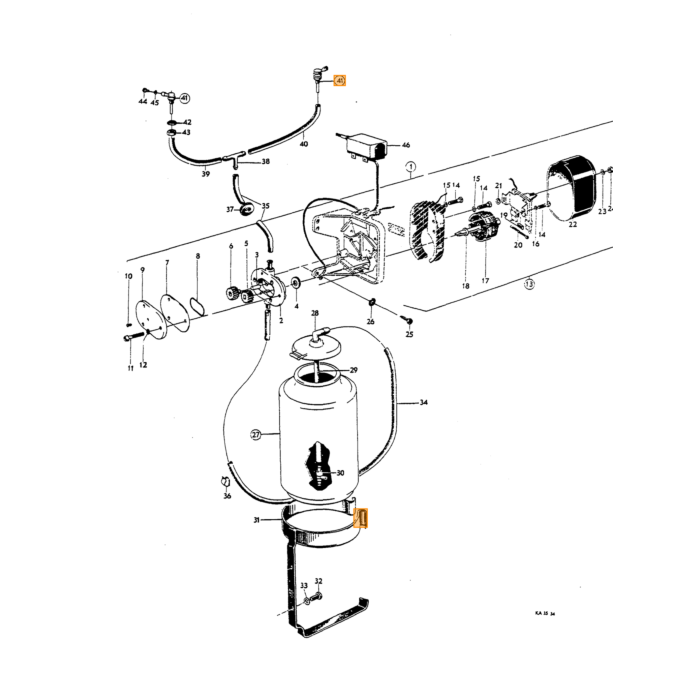 Volvo gummiringstætning sprinklerpumpe PV444+PV544+Duett+P1800+Amazon 661324 Volvo varenummer 343188