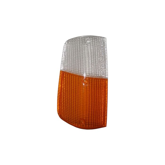 Glas knipperlicht 240+260 rechts oranje/wit -1980 richtingaanwijzerglas 240 260 3 schroef bev