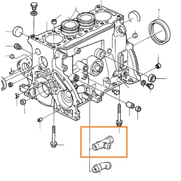 Volvo rørmotor volvo 440 460 480 1,7 1,8 Volvo varenr. 3462646