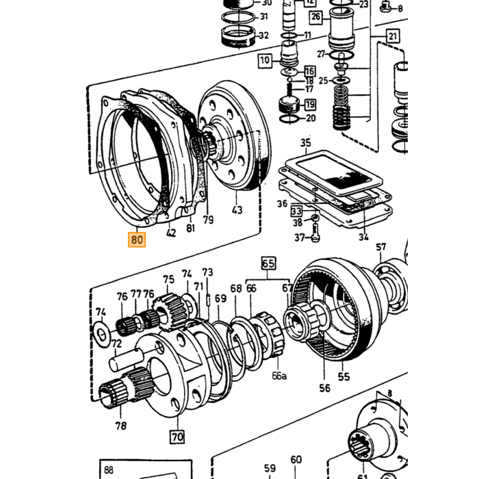 Volvo Pakning overdrive 240 260 740 760 (1340965) Volvo varenummer 3502462
