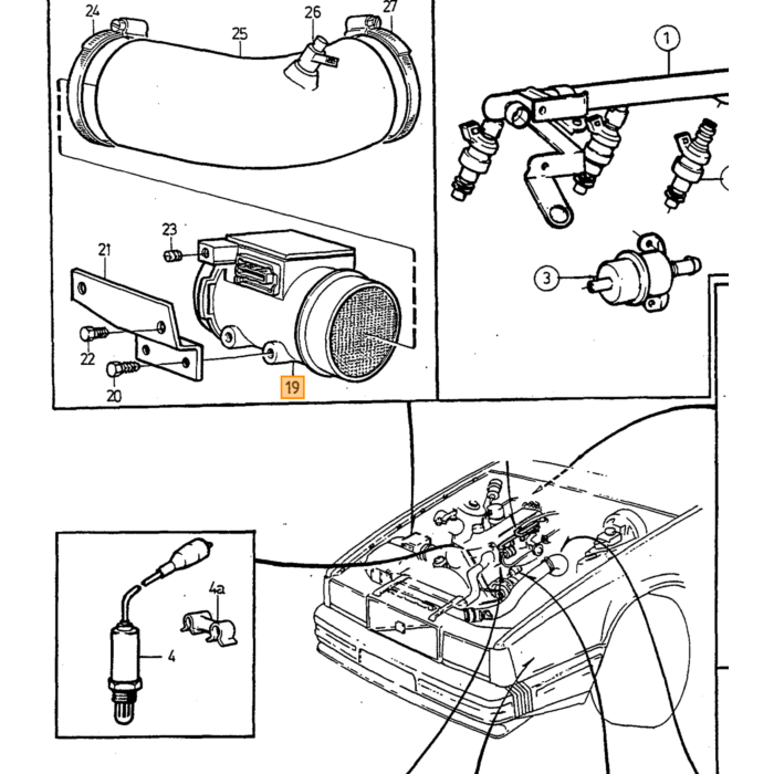Volvo Luftslange til luftfilter 740+940+240 B330F Volvo varenummer 3507583