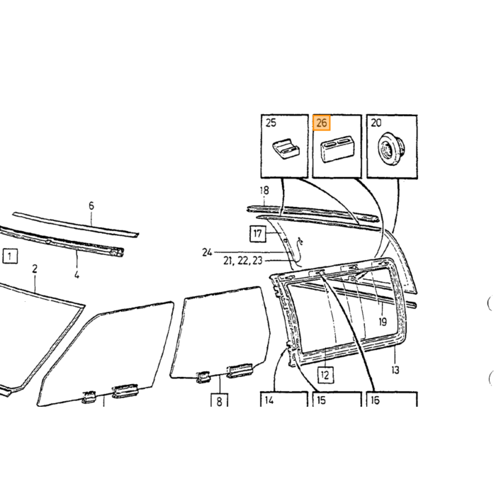 Volvo SPACER bagrude Volvo 850 5-dørs Volvo V70 (-2000) Volvo V70 XC (-2000) under Volvo varenummer 3512606