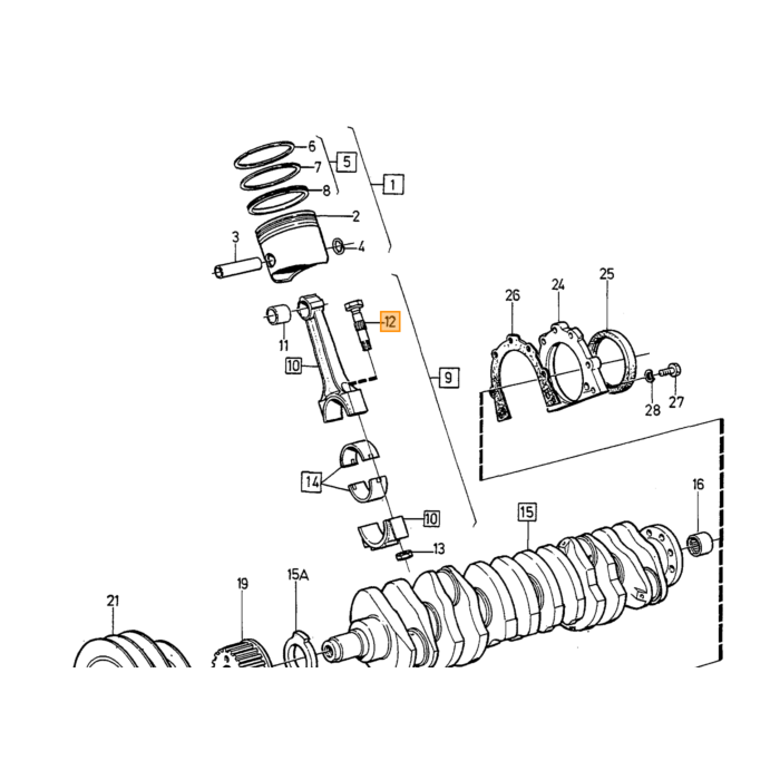 Volvo beskyttelsesdæksel fordelerdæksel 240 740 760 940 960 diesel d20 d24 (1257540) Volvo varenummer 3517099