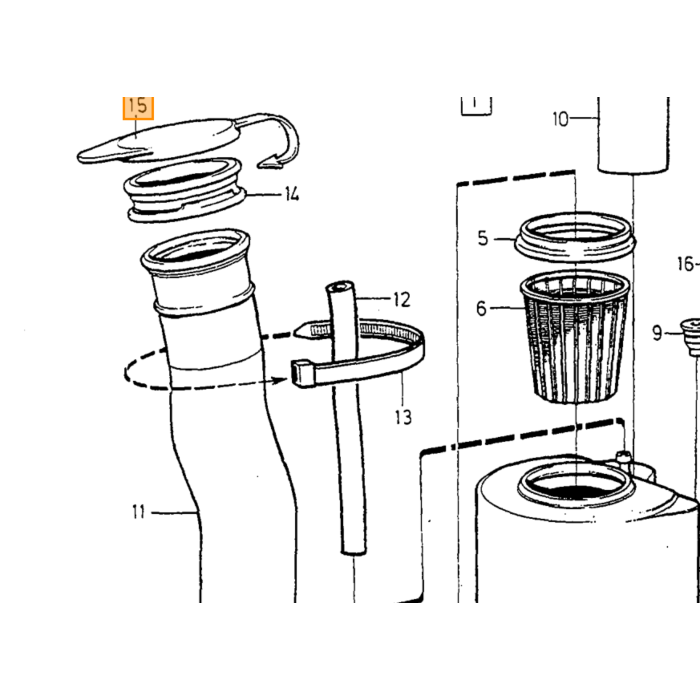 Volvo Sprinklervæskebeholderdæksel 740+760+780+940+960+ Volvo varenummer 3518883