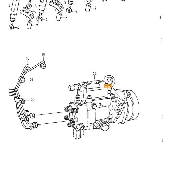 Volvo Afstandsring til injektor 960+Volvo C70 (-2005)+S40 V40 (-2004)+S70 V70 +850 Volvo varenummer 3528216