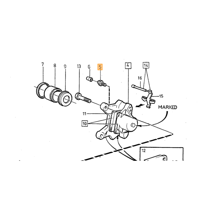 Volvo Bolt M8x22 Bremsekaliper og Styrebolt Til Volvo 740 - 780 - 940 - 960 - S90 - V90 - S40 - V40 Volvo varenummer 3530866