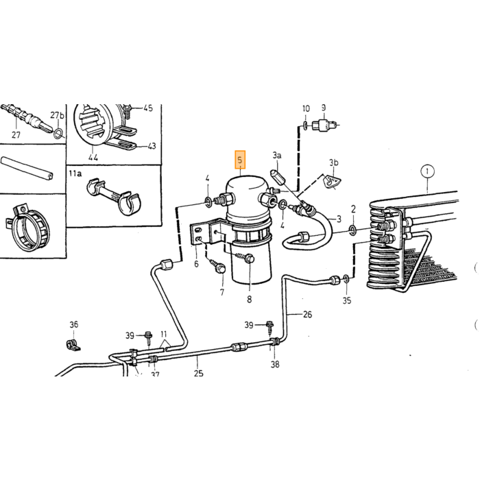 Volvo AC Aircondition Tørretumbler VOLVO 940 960 Volvo varenummer 3537504