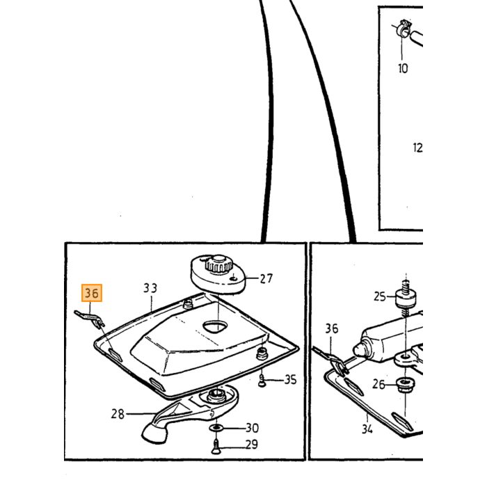 Volvo Gummipakning åbent tag (skydetag) 940+740+960+S90+V90 Volvo varenummer 3538716