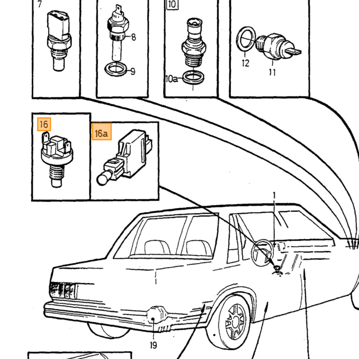 Volvo Bremselyskontakt AmazonB20+140+164+240+260+740+850+940+S90+V90(679364) Saab 99340-360 240 V70 940 S90 164 850 140 V90 Xc70 Volvo varenummer 3544691
