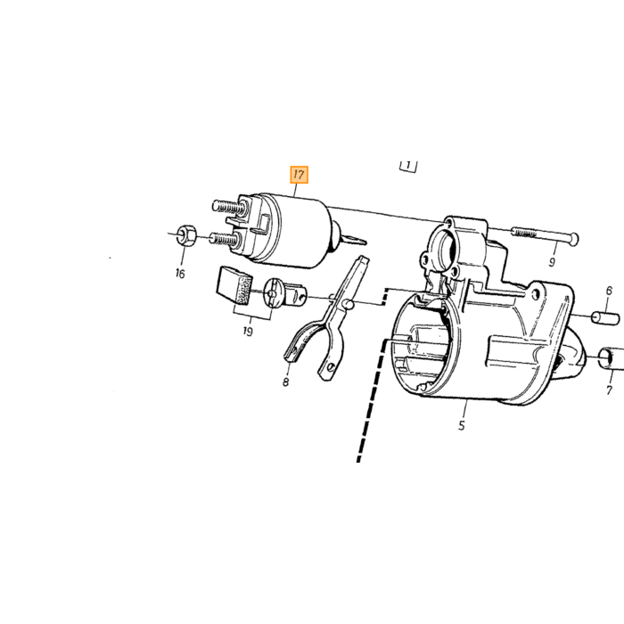 Volvo Aktuator Startmotor Solenoid 850/940/960 Volvo varenummer 3544830