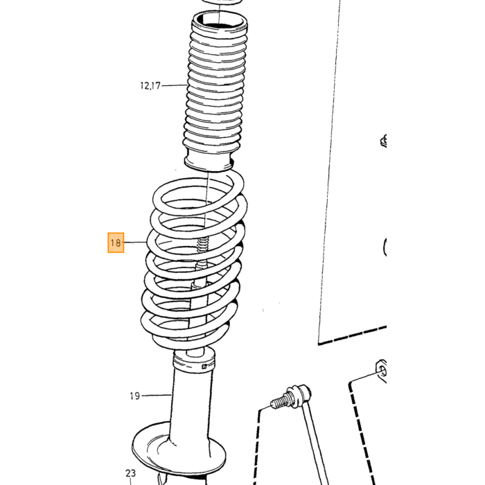 Volvo Fjeder Til 9-28mm Sænkning Volvo 850 - C70 - S70 - V70 Volvo varenummer 3546640