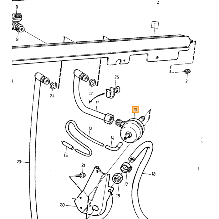 Volvo Brændstoftrykregulator Volvo 960 - S90 - V90 B6254S B6304S Volvo varenummer 3547653