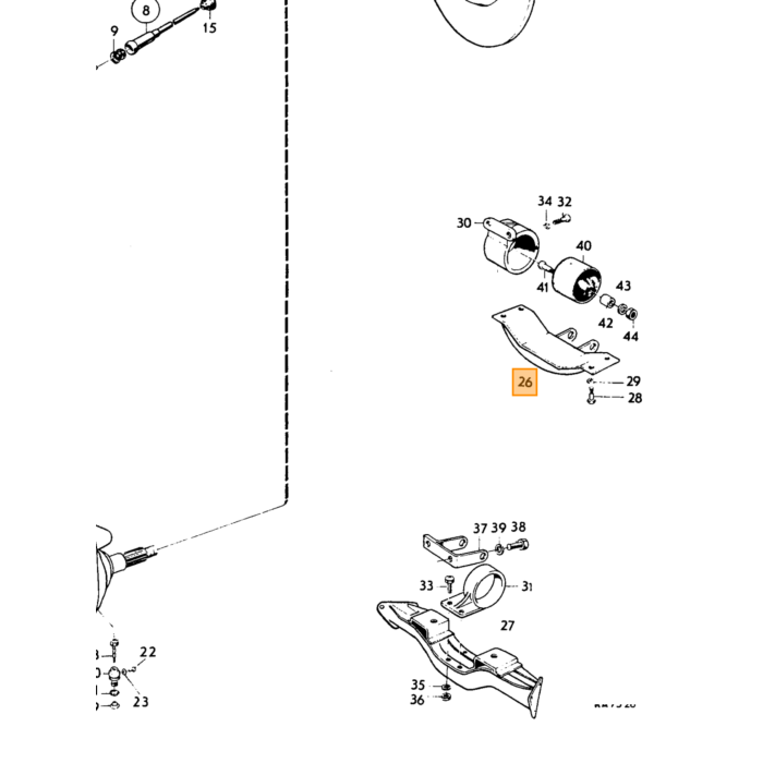 Volvo Gearkasse hjælpeaksel til tårnakselgear M40+M41 16,75mmx220 140 145 164 Amazon 121 Amazon 122 S Amazon 220 C202 C303 P1800 P1800 EP 1800 ES P 210 Duett PV444 P445 DUETT PV544 Volvo varenummer 380157