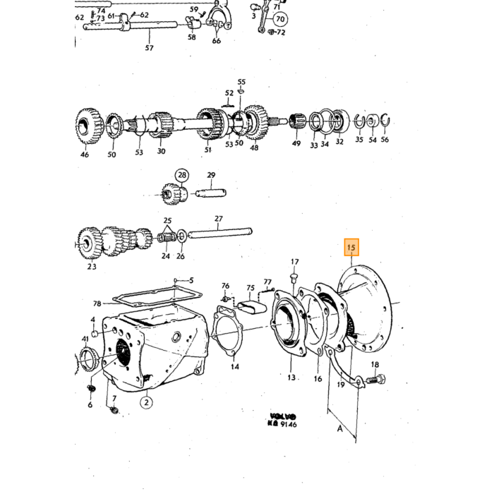 Volvo Solenoid Overdrive D type 1 ledning P1800+ Amazon Volvo varenummer 380617
