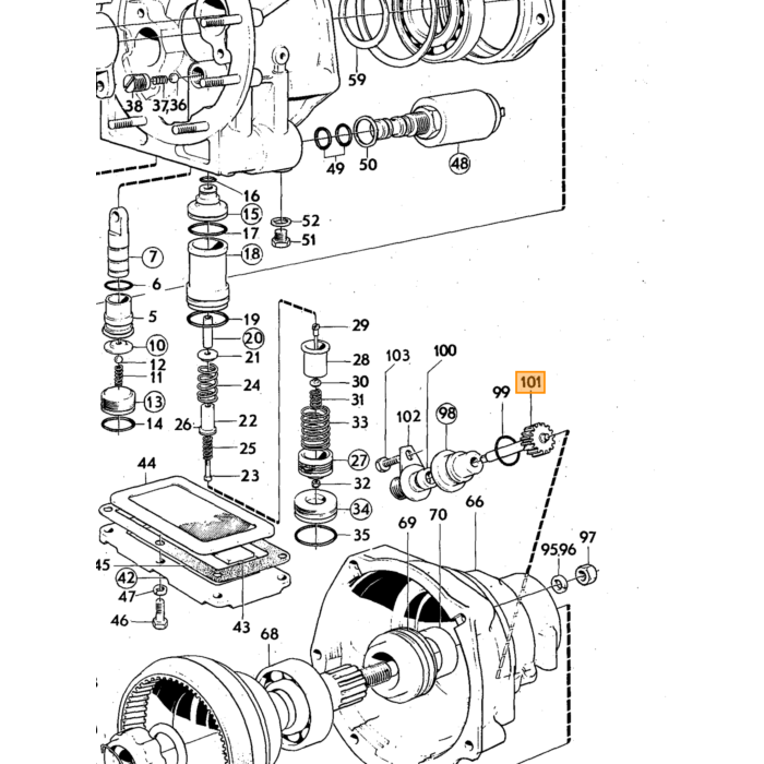Volvo Speedometergear Amazon P1800ES M410 +240 M41+M46+M47 M40 20 tænder Sort (til yderdiameter) Diameter 23 MM Type J Volvo varenummer 380753