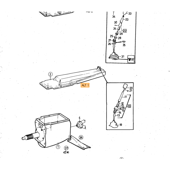 Volvo Gearknop 240 340 4 gear (1232735) Volvo varenummer 381508