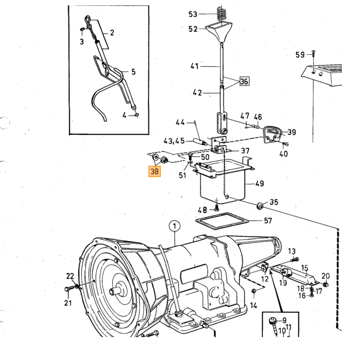 Volvo Nylonplast automatgear BW35+BW55 140+164+240 indv 12mm udv 15mm Volvo varenummer 381710