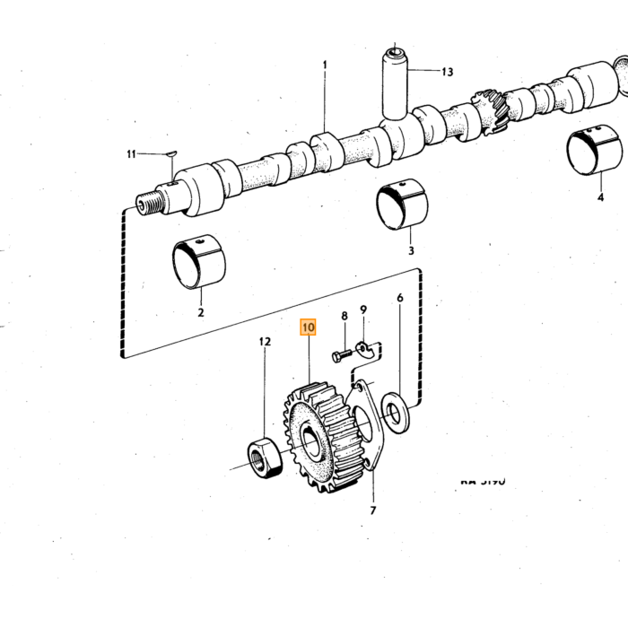 Volvo Knastaksel holdeplade B18+B20+B30 inkl. ring 140 145 164 Amazon C202 C303 P1800 P210 Duett PV544 Volvo varenummer 418267