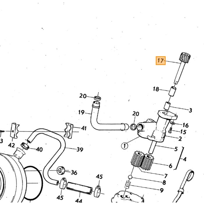 Volvo gear + aksel oliepumpe + fordeler B18 + B20 + B30 Volvo varenummer 418277