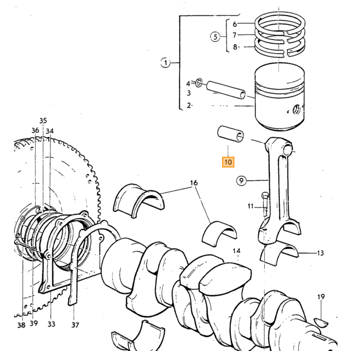 Volvo Leje stempelstift B18+B20+B30 22mm -1973 140 145 164 Amazon 121 Amazon 122 S Amazon 220 C202 C303 P1800 P1800 EP 1800 ES P 210 Duett PV544 PR. STK. Volvo varenummer 418295
