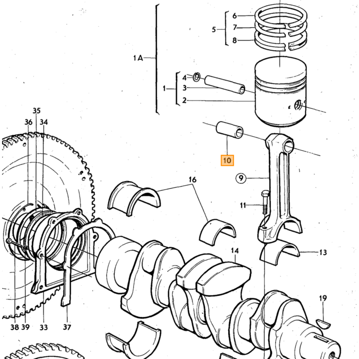 Volvo Leje stempelstift B18+B20+B30 22mm -1973 140 145 164 Amazon 121 Amazon 122 S Amazon 220 C202 C303 P1800 P1800 EP 1800 ES P 210 Duett PV544 PR. STK. Volvo varenummer 418295
