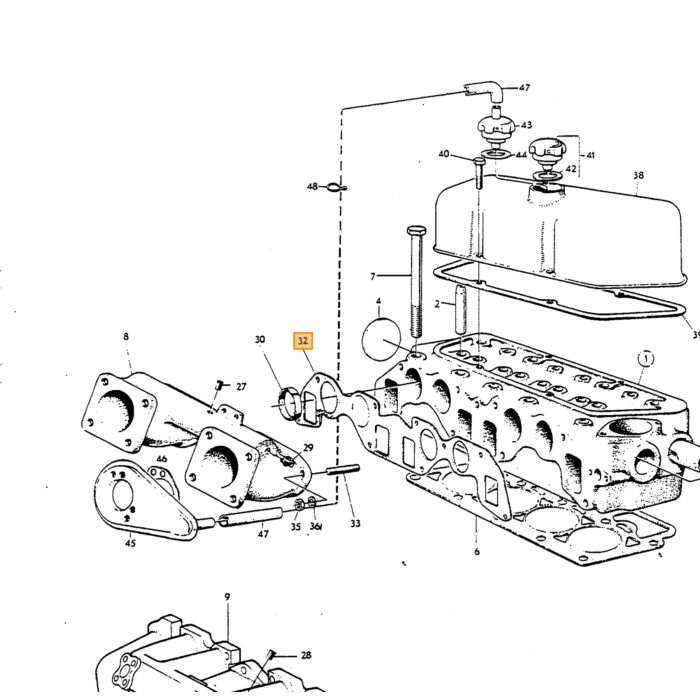 Volvo låsering klemring filtpakning krumtapakselside svinghjulside B20 B18 Volvo varenummer 418623