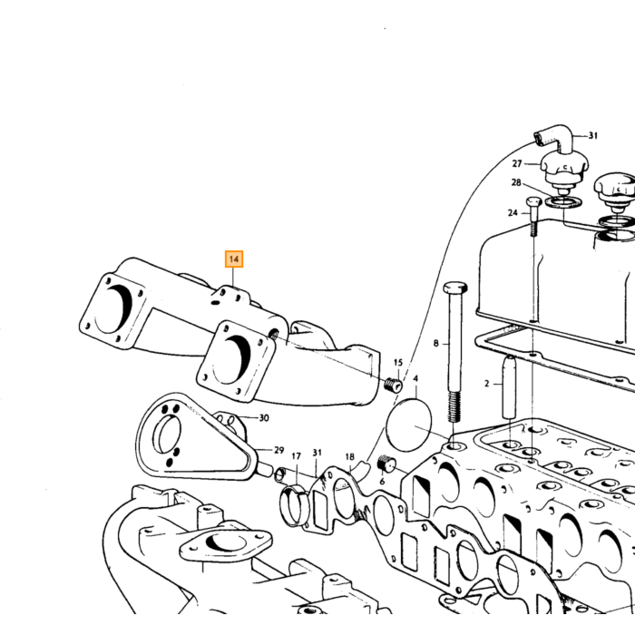 Volvo Indsugningsmanifold Aluminium B18B PV544+Amazon+P1800 Volvo varenummer 418910