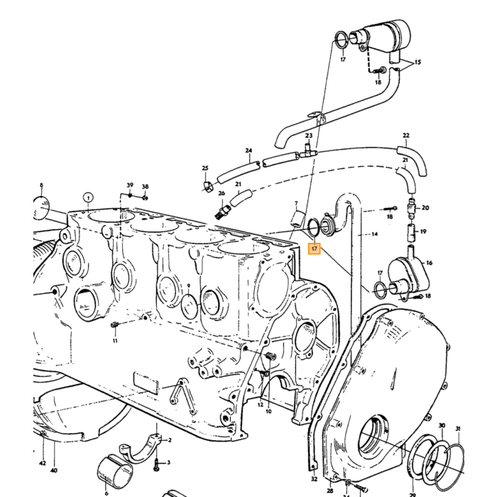 Volvo Pakning topstykke B18 alle typer + Penta AQ100+AQ110 0,8mm B18A B18B Volvo varenummer 418990
