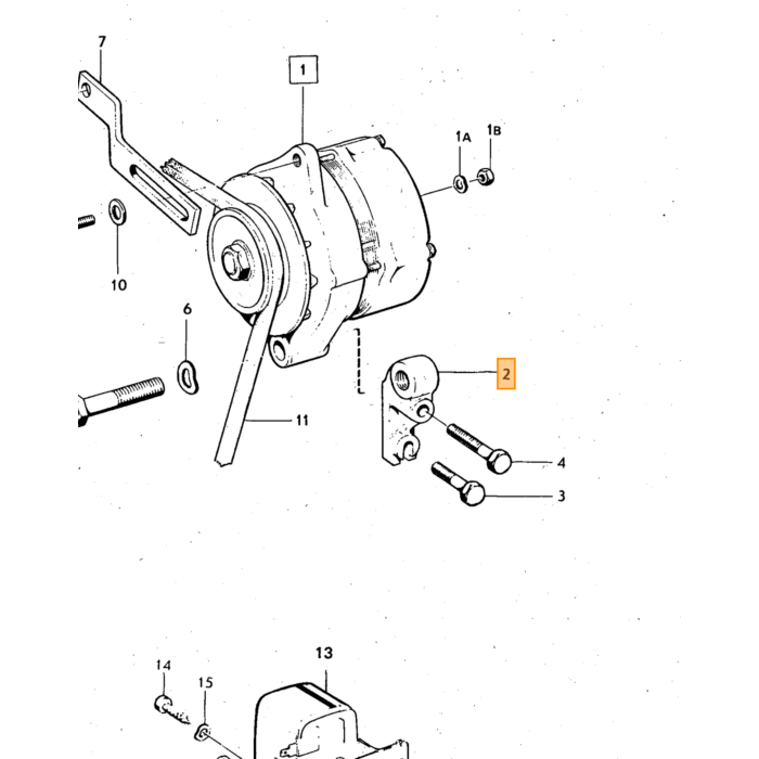 Volvo Generatorbeslag til DC til AC konvertering PV544+Duett+Amazon+P1800 (419598) B18 motor Volvo varenummer 419417