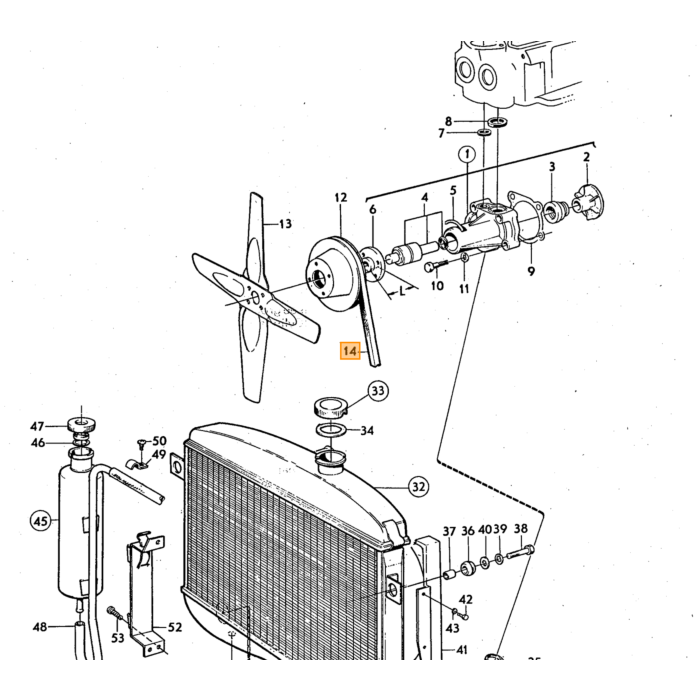 Volvo kilerem Dynamo140 Amazon B20 generator Volvo varenummer 460481
