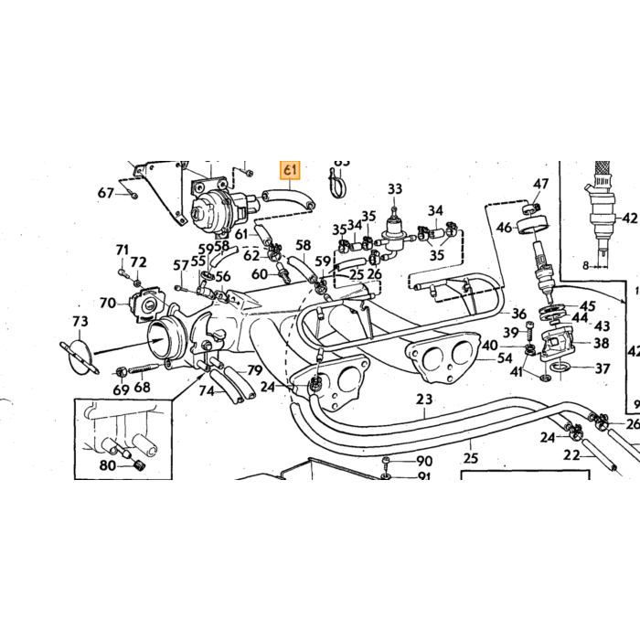Volvo Indsprøjtningslufttryksregulatorføler B20E+B30E BYTTE 0 280 100 054 Volvo varenummer 460866