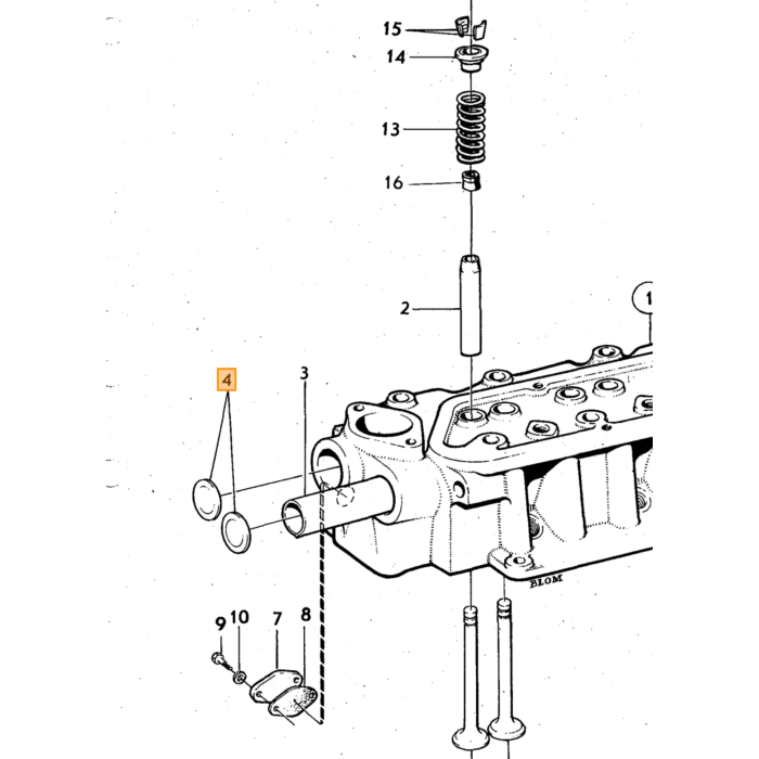 Volvo Frostprop B18+B20+B30 35mm bagerste topstykke Volvo varenummer 463903