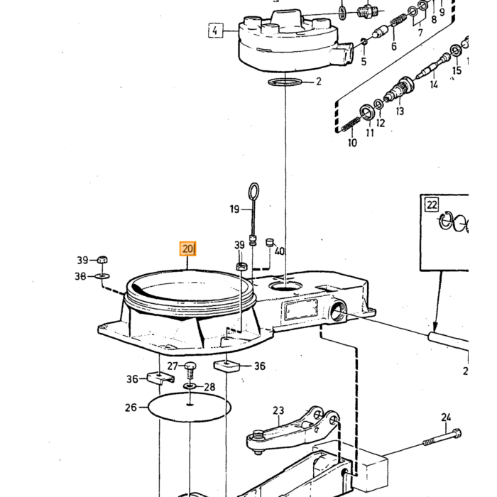 Volvo Trykregulator 240+260+740+940 960 043814004 K tronic mekanisk inj opvarmningsregulator (460830) Volvo varenummer 463971