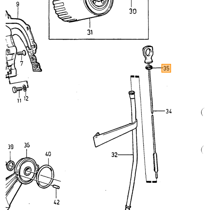 Volvo oliepind Volvo varenummer 464809