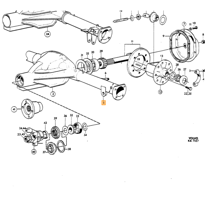 Volvo Silentbloc gummi bagaksel flad reaktionsarm -1967 (2 stk. nødvendige pr. side) 653442 653443 Volvo varenummer 653461