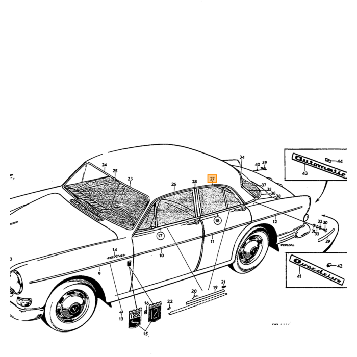 Volvo Beklædningsliste Amazon Tag Venstre Bag Volvo varenummer 654297