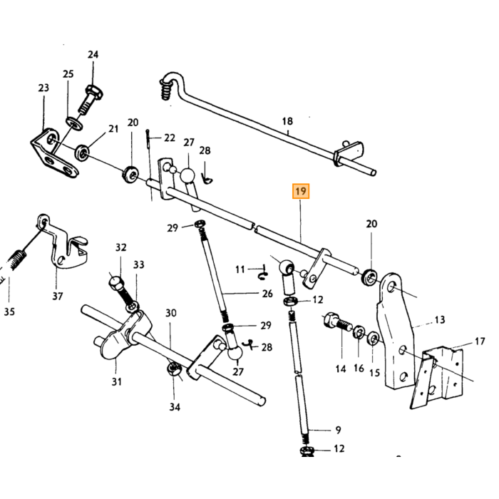 Volvo Gummikabel til kilometertællerkabel PV544 + Duett + Amazon P1800 huldiameter 33 mm Volvo varenummer 654507