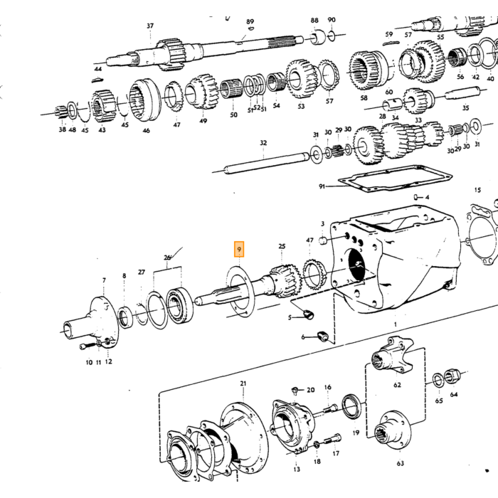 Volvo Pakning gearkasse M4+M40+M41 for 380914 3502436(240-260) Volvo varenummer 656505
