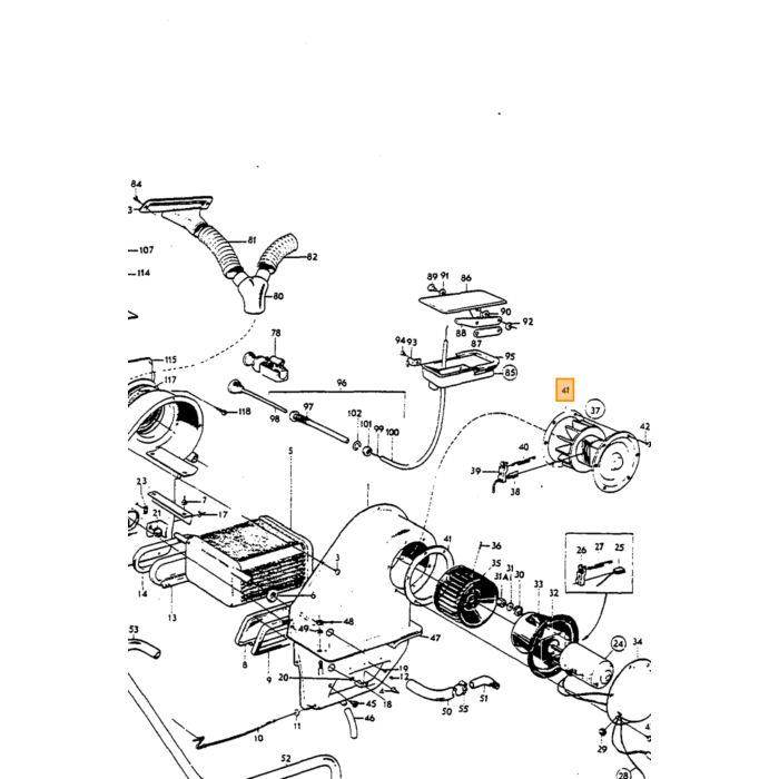 Volvo Gummivarmermotor Amazon+P1800 rund gummi Volvo varenummer 659139
