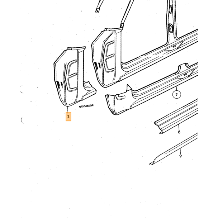Volvo Popnitte til klemmebeklædning 192458 (26 dele skal bruges til 1 bil) Volvo varenummer 659654