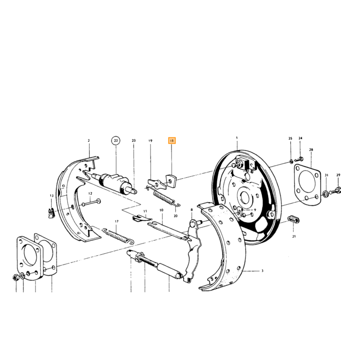Volvo Bremsecylinder forhjul PV544+Duett+Amazon med tromler for 25,4mm Volvo varenummer 659673