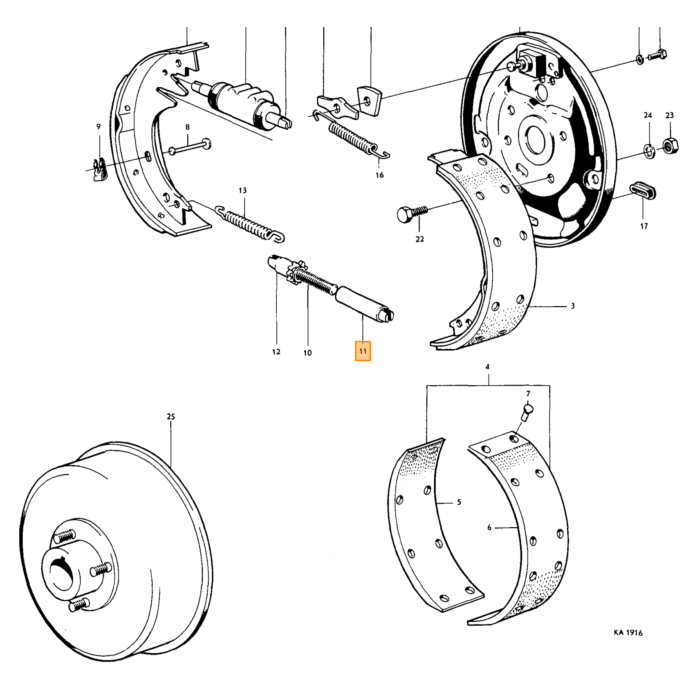 Volvo Fjederhåndbremse til afstandsstang nr. 659681 Volvo varenummer 659682