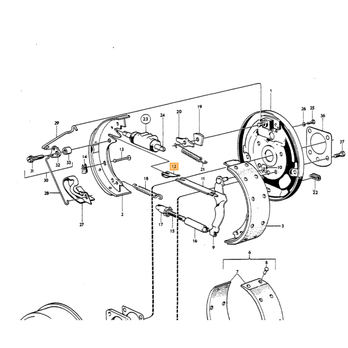 Volvo Fjederhåndbremse til afstandsstang nr. 659681 Volvo varenummer 659682