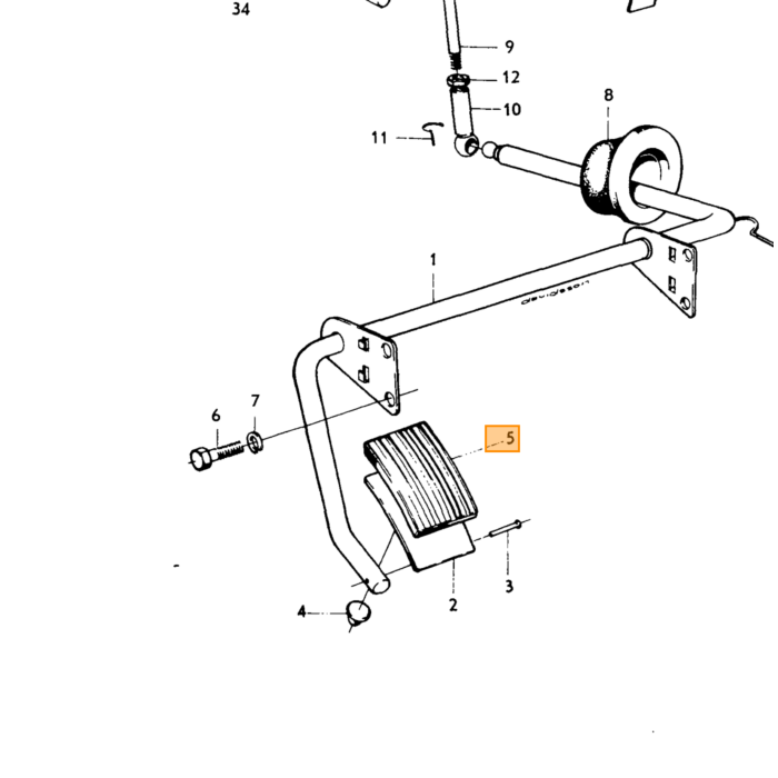 Volvo gummigaspedal PV444+PV544 +DUett+Amazon+140+164 Volvo varenummer 660533